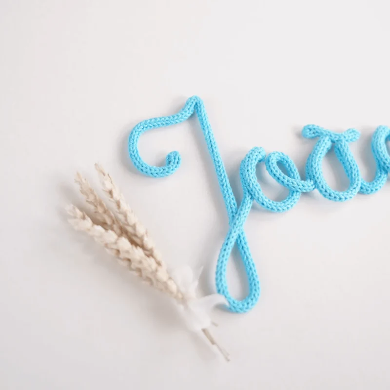 Nome João personalizado feito em crochet