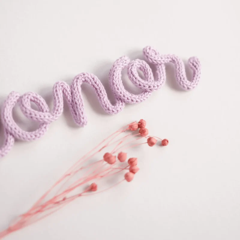 Nome Leonor personalizado feito em crochet