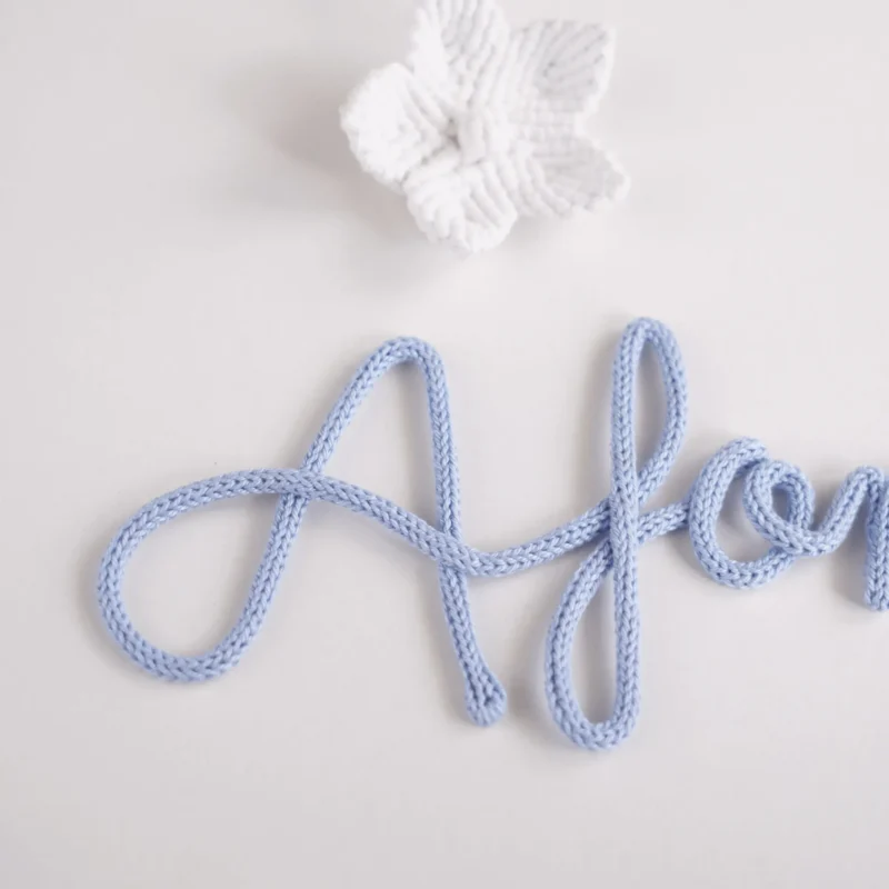Nome Afonso personalizado feito em crochet