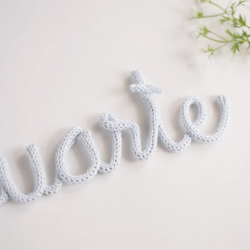 Nome Duarte personalizado feito em crochet