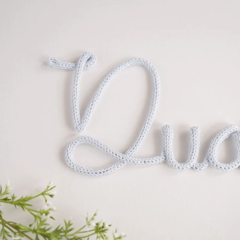 Nome Duarte personalizado feito em crochet