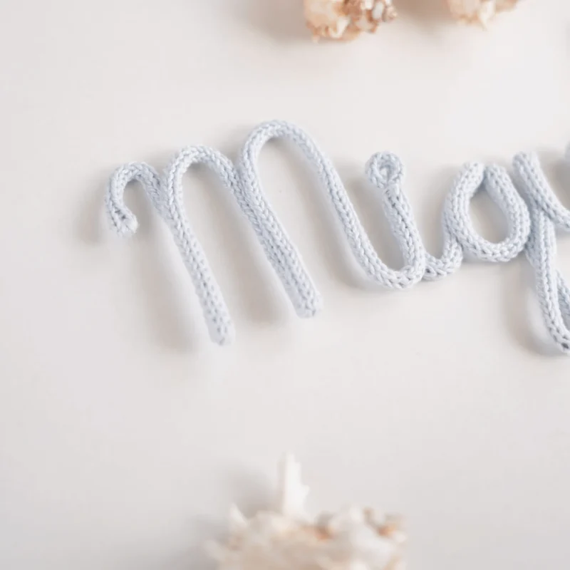 Nome Miguel personalizado feito em crochet