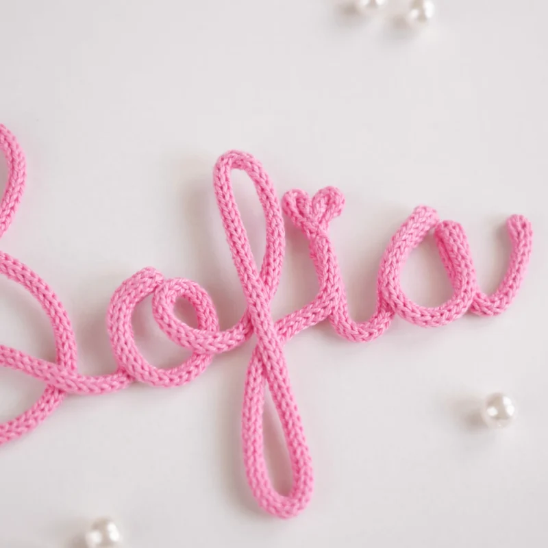Nome Sofia personalizado feito em crochet